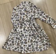 BREEZE 花柄 薄手長袖ワンピース 110