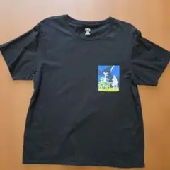 ​【ユニクロ/UT】ムーミン ポケットTシャツ ブラック XL オーバーサイズ
