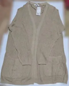 UNIQLO リネンブレンド カーディガン ベージュ XL