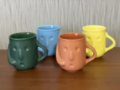はにわぷりん カップ 4個セット マグカップ 陶器 大阪土産 カラフル
