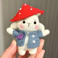 うさぎちゃんのあみぐるみ　ハンドメイド　　編み物　兎