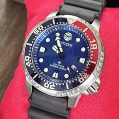 廃盤・美品】シチズン プロマスター GMTダイバー BJ7111-86Lチタン
