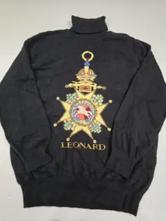 MT556 レオナール LEONARD タートルネック ニット カシミヤ 黒のサムネイル