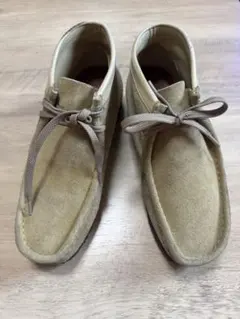 K*0様 クラークス ワラビー ブーツ スエード ベージュuk6.5