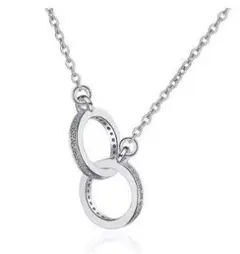 シンプルクリスタルペンダントネックレス