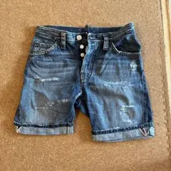 Dsquared2 ダメージ加工 ダークブルー ショートパンツ