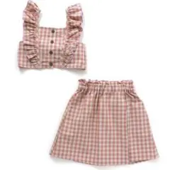 breeze♡ ギンガムチェックセットアップ　100cm