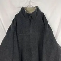 USA古着 Y2K st.john's bay ハーフジップ フリース グレー