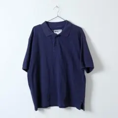 MHL　半袖ポロシャツ　ネイビー　メンズLサイズのサムネイル