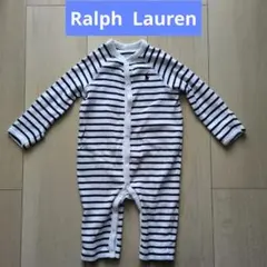 【Ralph Lauren】ストライプロンパース 70