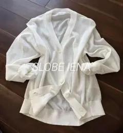 SLOBE IENAリネン混シアーカーディガン