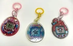 【3個セット】めじるしチャーム たまごっち サンリオ キラキラアクリル