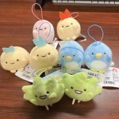 【 すみっコぐらし 】 ばんざいゴムひも付き マスコット　全５種セット