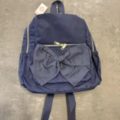 美品 ケイトスペード リボン ネイビー リュック - メルカリ