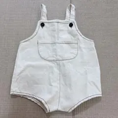 サロペット オーバーオール ベビー 韓国子供服 ホワイト 白
