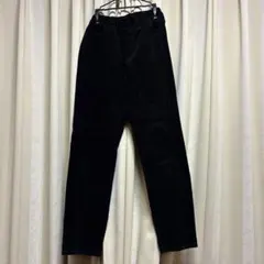 コーデュロイ黒ストレートパンツ　XS