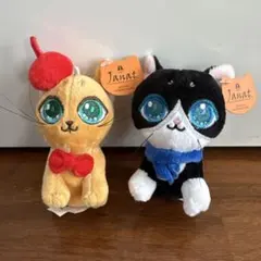 Janat サム&ボウ　マスコット　人形　ぬいぐるみ　キーチェーン付き