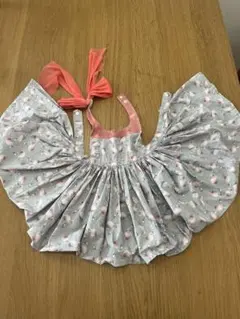 マールマール　フラミンゴ柄フリルエプロン