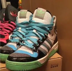 adidas,水色×白.メッシュ.ハイカット