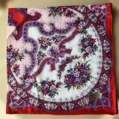 Christian Dior 花柄　大判ハンカチ50x50cm