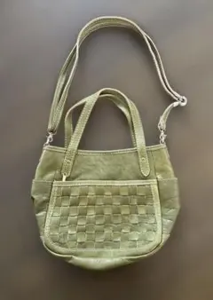 新品 ズッケロ 2WAYショルダーバッグ 革編み トートバッグ ブラック 黒 