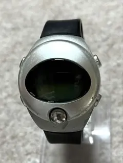 ジャンク デジタル腕時計 Y2K レトロフューチャー シルバー