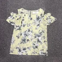 tocco closet＊フラワー柄 フリル袖 オフショルダー ブラウス