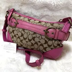 RARE COACH コーチピンクミニ Zoe ショルダーバッグ - メルカリ