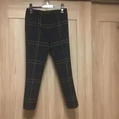 ジョセフ　JOSEPH ネイビー/イエロー チェック スラックス