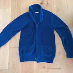 adam et rope ショールカラー カーディガン ブルー Mのサムネイル