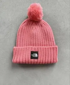 THE NORTH FACE ピンク ニット帽 ポンポン付き