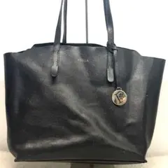 FURLA フルラ サリー M トートバッグ ロゴチャーム新品 レザー ブラック