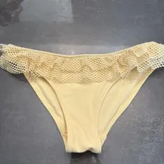 H&M ビキニボトムス メッシュフリル付き クリーム色のサムネイル