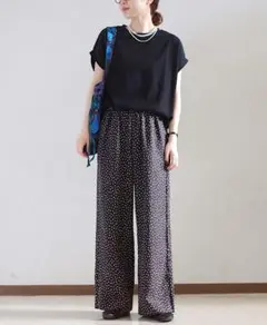 新品 38 ships 麻混 イージー ワイドパンツ