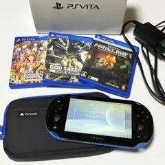 【超美品】PSVITA pch-2000 本体 ブルーブラック ソフト＆メモリ付