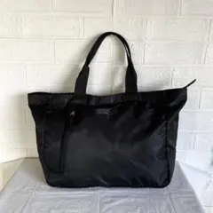 ダイソー　トートバッグ　軽量　サブバッグ　ブラック　キャリーバッグ取付可