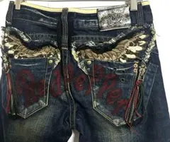 Red pepper デニムパンツ Y2K 羽根 グランジ