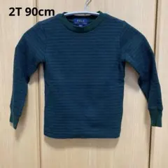 ラルフローレン ワッフルロングスリーブTシャツ グリーン2T 90cm