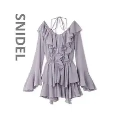 SNIDEL シフォンフリルミニコンビワンピース