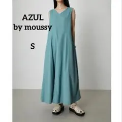 【AZUL by moussy】 バイカラーステッチデザインワンピース