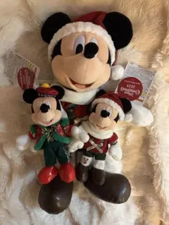 ディズニー クリスマス 2025 ミッキー ぬいぐるみバッジ ぬいぐるみ