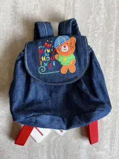 【新品、未使用、タグ付き】MIKIHOUSEミキハウス デニムリュック