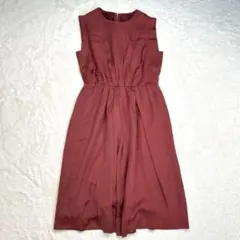 アーヴェヴェ ノースリーブワンピース ロング丈 無地 大きめ ゆったり 上品