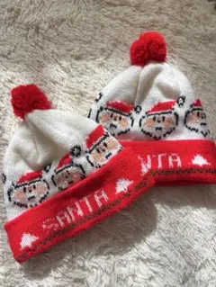 サンタ　クリスマス　ニット帽　2個セット/単品可//週末価格にしました//