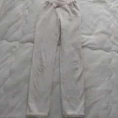 アプレレクール アイボリー刺繍リボン付きキッズスパッツ