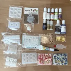 レジン用品 シリコンモールド 着色剤 ミール皿 封入パーツなど まとめ売り
