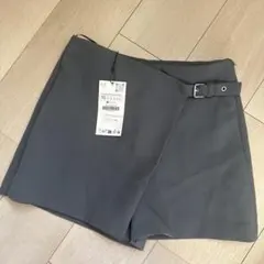 ZARA アシンメトリースコート ラップ式 グレー XSサイズ 新品 スカートのサムネイル