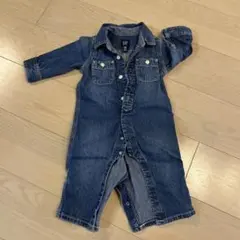 デニムロンパース 長袖 80