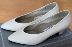 【新生活応援セール】パンプス ホワイト 22.5cm フォーマル 日本製