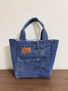 デニムリメイク　ハンドバック　トートバッグ　Sサイズ